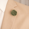 Sage green lapel flower pin