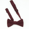 Solid Burgundy red bow tie