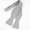 Solid Mist grey self-tie bow tie