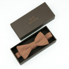 Solid Cinnamon brown bow tie