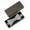 Solid Mist grey bow tie