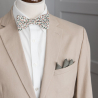 Cream Biscotti self-tie bow tie