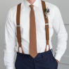 Brown suspenders with brown loops