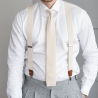 Krémová pletená kravata Ivory