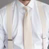 Krémová pletená kravata Ivory