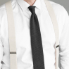 Šedá pletená kravata Grey