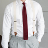 Burgundy red knitted tie