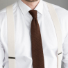 Chocolate brown knitted tie