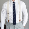 Navy blue polka dot knitted tie