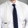 Navy blue polka dot knitted tie