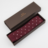 Burgundy red polka dot knitted tie