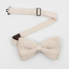 Ivory knitted bow tie