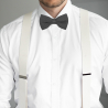 Grey knitted bow tie