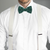 Green polka dot knitted bow tie