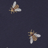 Navy blue bee self-tie bow tie