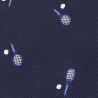 Navy blue tennis necktie
