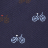 Navy blue bikes self-tie bow tie
