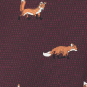 Vínová kravata s liškami