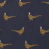 Navy blue pheasant bow tie