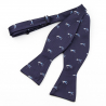 Navy blue golf self-tie bow tie