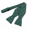 Green rabbit self-tie bow tie