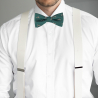 Green rabbit self-tie bow tie