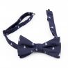 Navy blue yacht bow tie