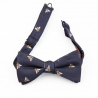 Navy blue bee bow tie