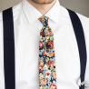 Navy Vivid Rose necktie
