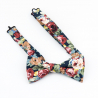 Navy Vivid Rose bow tie