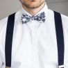 White Maris self-tie bow tie