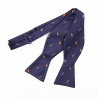 Navy blue planets self-tie bow tie