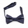 Navy blue motorcycle bow tie