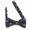 Navy blue sunflower bow tie