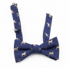Navy blue deer bow tie