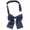 Navy blue polka dots ladies bow tie