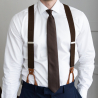 Brown necktie with polka dots