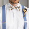 White Luca self-tie bow tie