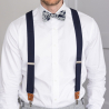 Navy Lapis self-tie bow tie