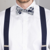 Navy Lapis self-tie bow tie