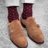 Vínové ponožky s puntíky
