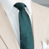 Zelená kravata so sovami