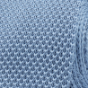 Modrá pletená kravata Dusty blue