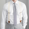Silver grey knitted tie
