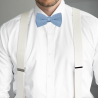 Dusty blue knitted bow tie
