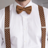 Caramel brown knitted bow tie
