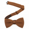 Caramel brown knitted bow tie