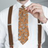 Hnedá kravata Kioni