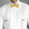 Yellow Dijon self-tie bow tie