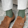 Zelené ponožky Sage Green s puntíky